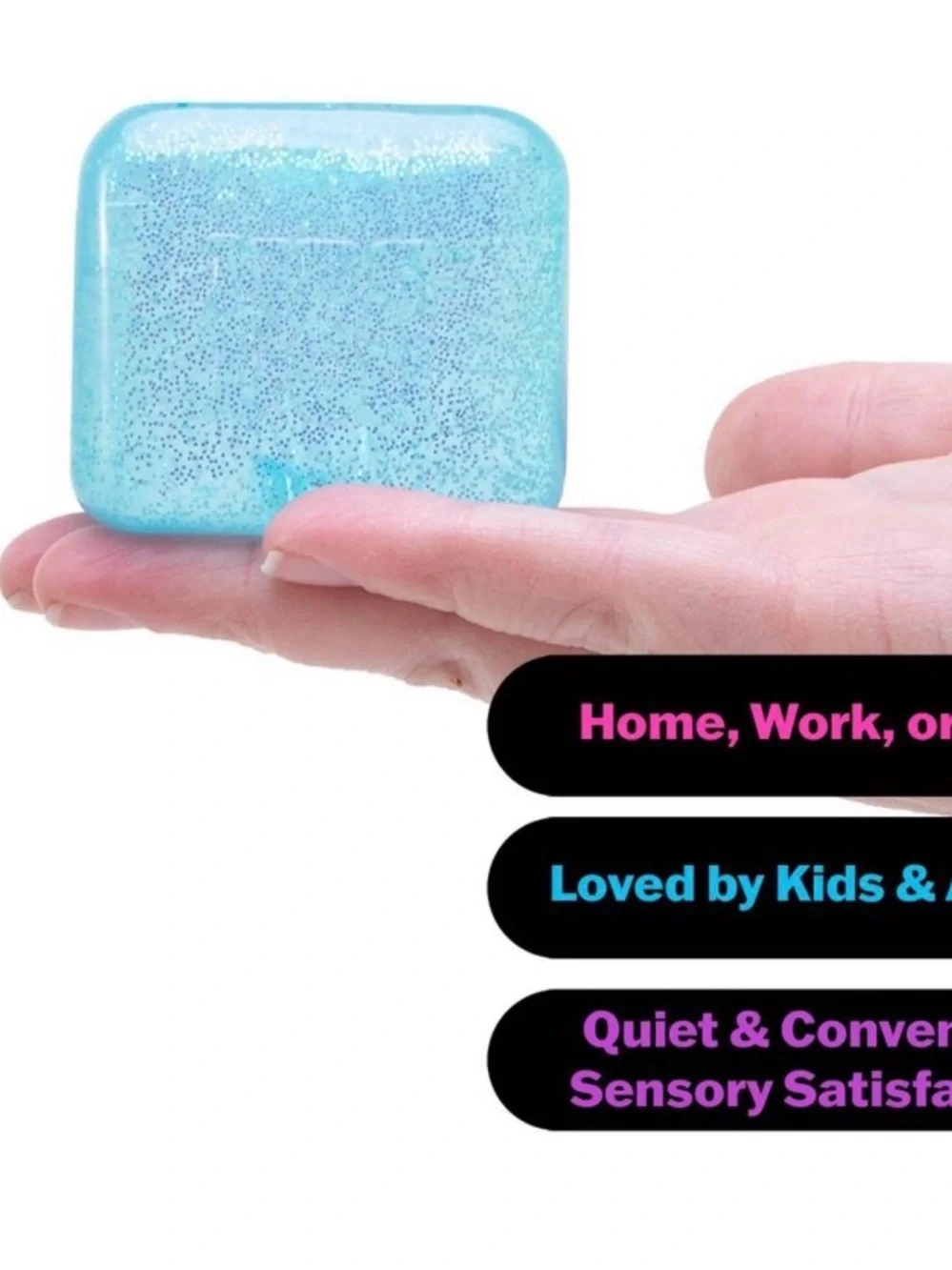 NeeDoh Nice Cube Glitter and Glow (Colors May Vary)